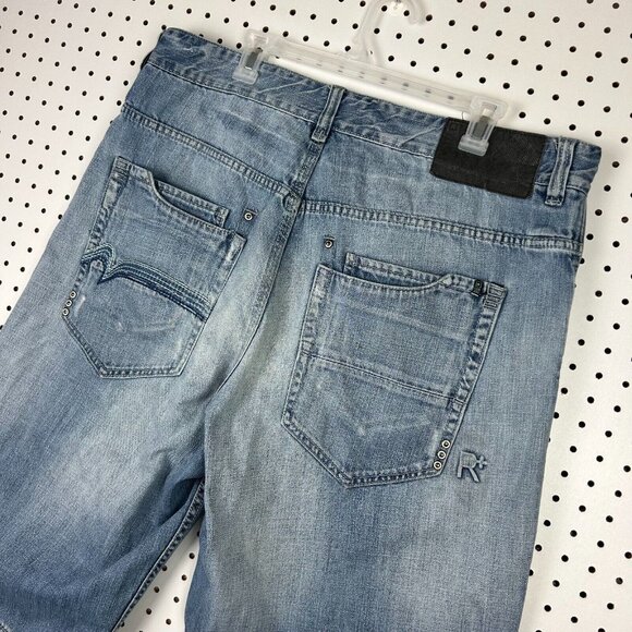 Rocawear Baggy Jean Shorts Sz 40 Light Wash Stash Jorts Wide Leg Skate Y2K - Picture 2 of 7